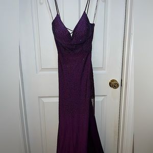 BEAUTIFUL purple formal prom dress. Size on tag is 0, fits like a 4/6.